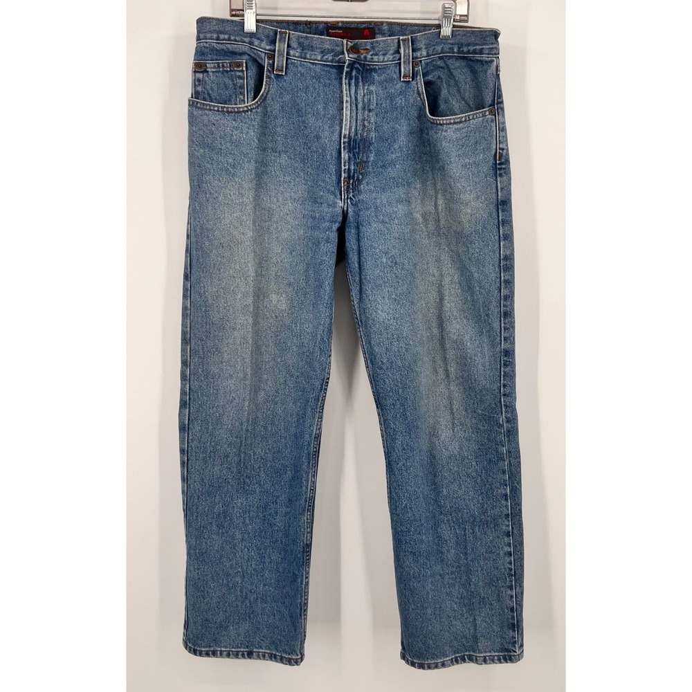 Perry Ellis America Mens Straight Leg Blue Denim Jeans Medium‎ Wash 36x30